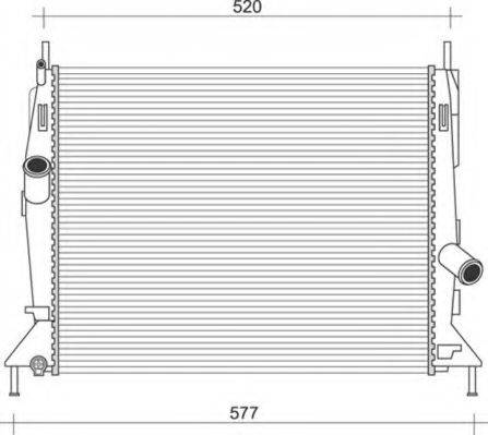 MAGNETI MARELLI 350213921000 Радіатор, охолодження двигуна