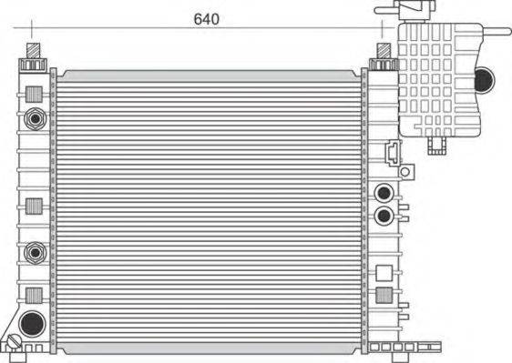 MAGNETI MARELLI 350213945000 Радіатор, охолодження двигуна