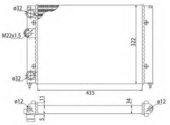 MAGNETI MARELLI 350213214003 Радіатор, охолодження двигуна