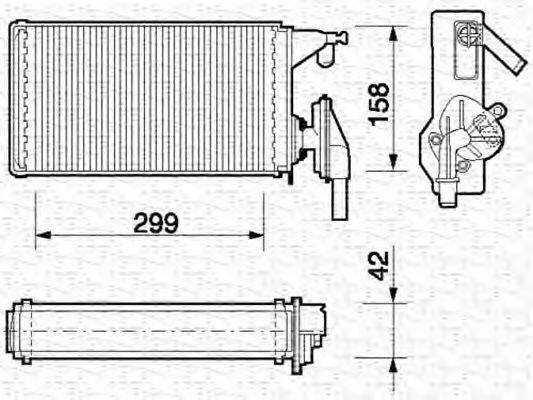 MAGNETI MARELLI 350218063000 Теплообмінник, опалення салону