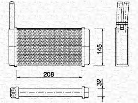 MAGNETI MARELLI 350218151000 Теплообмінник, опалення салону