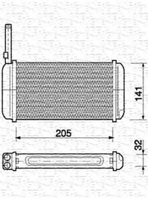 MAGNETI MARELLI 350218156000 Теплообмінник, опалення салону