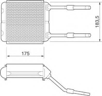 MAGNETI MARELLI 350218217000 Теплообмінник, опалення салону