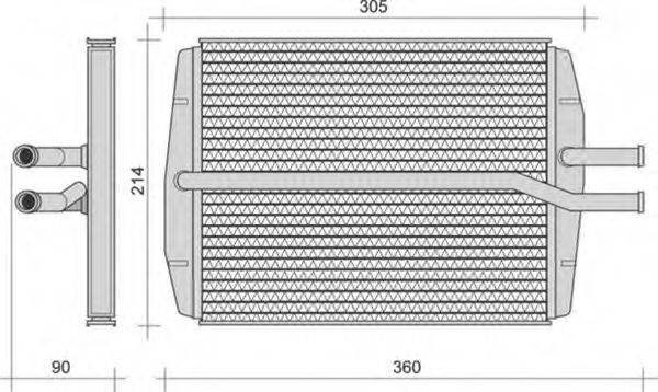 MAGNETI MARELLI 350218256000 Теплообмінник, опалення салону