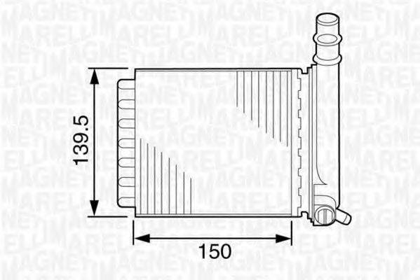 MAGNETI MARELLI 350218307000 Теплообмінник, опалення салону