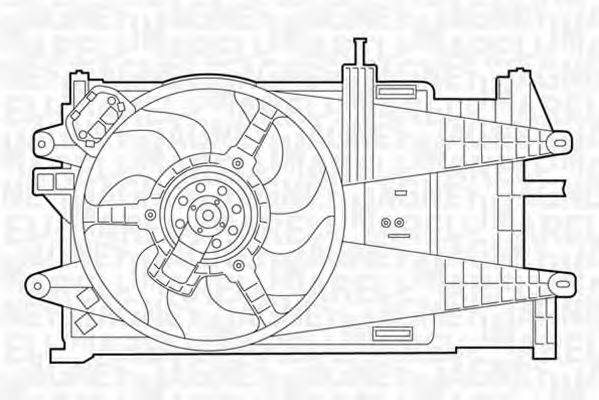 MAGNETI MARELLI 069422044010 Вентилятор, охолодження двигуна