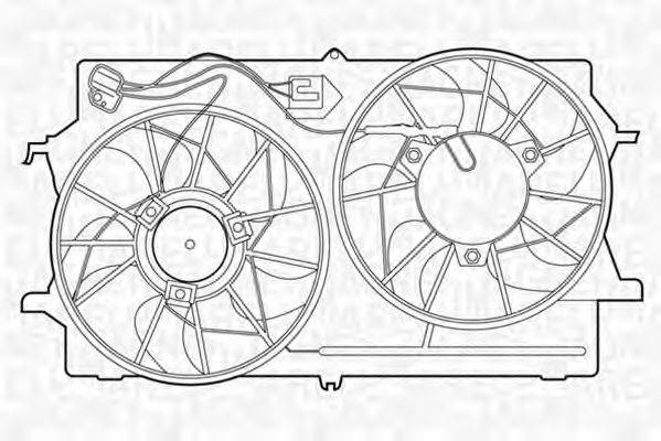 MAGNETI MARELLI 069422317010 Вентилятор, охолодження двигуна