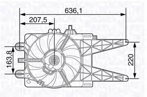 MAGNETI MARELLI 069422478010 Вентилятор, охолодження двигуна