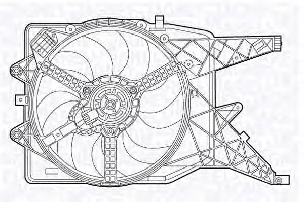 MAGNETI MARELLI 069422491010 Вентилятор, охолодження двигуна