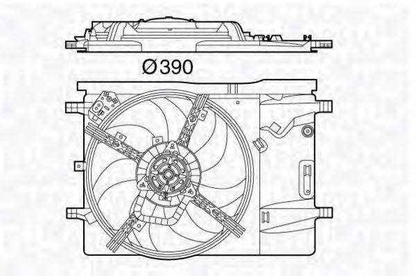 MAGNETI MARELLI 069422576010 Вентилятор, охолодження двигуна