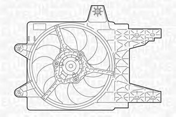 MAGNETI MARELLI 069402281010 Вентилятор, охолодження двигуна