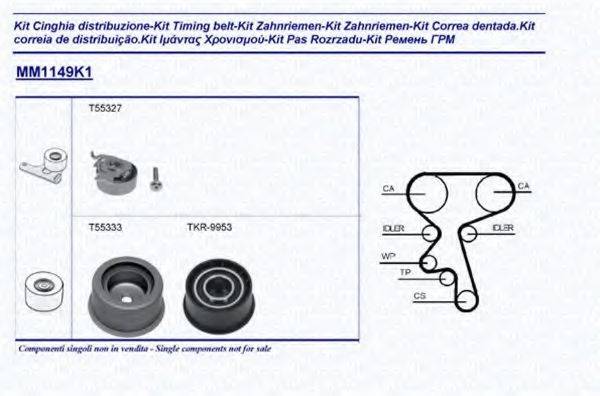 MAGNETI MARELLI 341311491101 Комплект ременя ГРМ